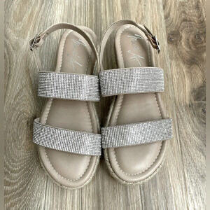 Mari A. Tamara Nude/Nude Sandals Size 8.5 Espadrille EUC